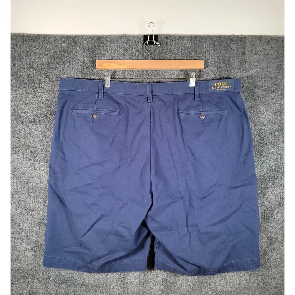 NWT Polo Ralph Lauren Chino Shorts 46B Blue Cotton Classic Fit 10
